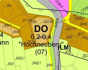 L07 KG 61237 St. Stefan Bereich Hochneuberg Aufschließungsgebiet für: Bezeichnung und Nr. lt. Fläwi: Dorfgebiet DO (L07) Bebauungsdichte: 0,2 bis 04 Gesamtfläche: ca.