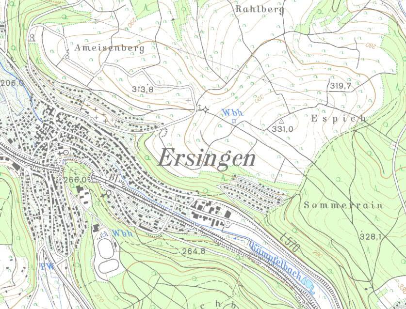 2 Bestandsaufnahme 2.1 Lage des Erschließungsgebiets Der Penny Markt liegt am östlichen Ende des Ortsteils Ersingen auf den Flurstücken 8170/1, 8172/1,8173 bis 8177 der Gemarkung Ersingen.
