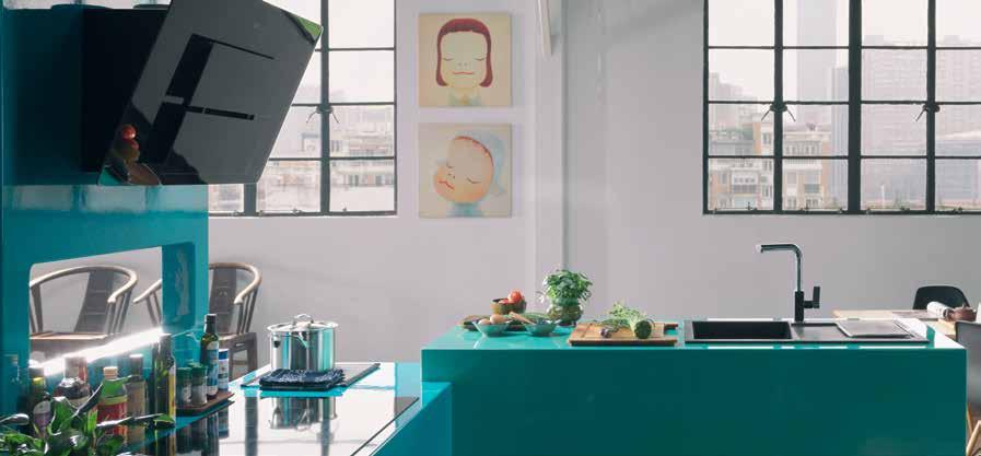 mit 90 cm Breite Ausgabe 3/2016 Die Haubenserie Maris bietet für jede Raumund Kochsituation die