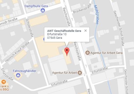 Unsere Geschäftsstelle in Gera: Erfurtstraße 10