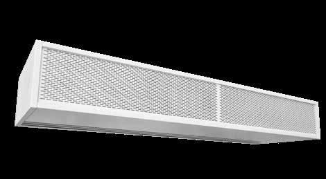 SECON STANDARD-LUFTSCHLEIER Robuste selbsttragende Stahl/Aluminium-Verbundkonstruktion Standard-RAL wählbar Gerätelängen bis 3000 mm Ansauggitter mit Mikrogitter