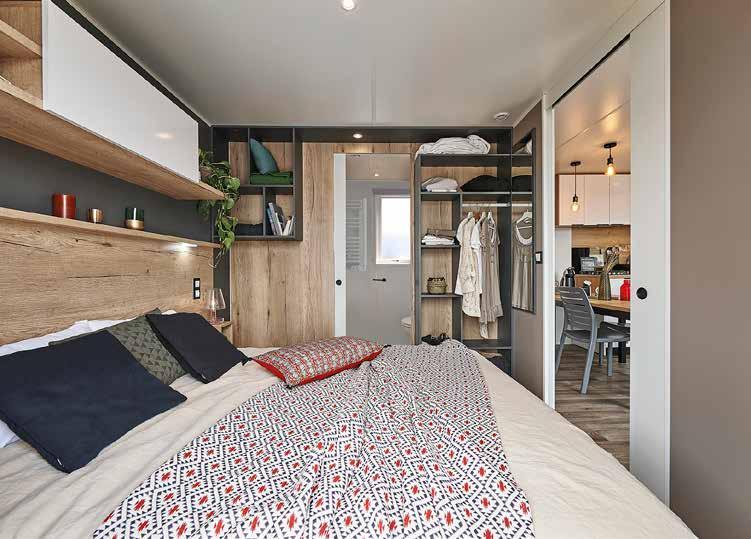 Cottage Premium 3 Schlafzimme - 6 Personen - 40 m 2 Vom 29/03 Alter der Unterkunft: Neu 2019 Beschreibung: klimatisierte Unterkunft - Zimmer n 1: große SUITE 1 Doppelbett (160
