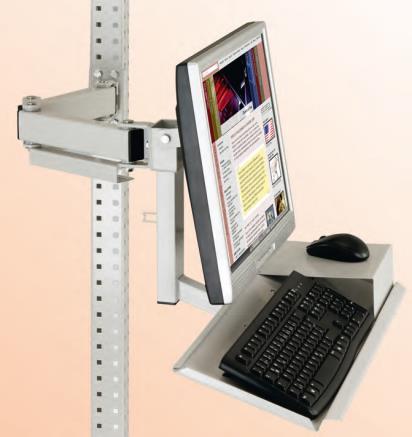Ausführung Standard Monitorträger zur fixen Anbindung Ausführung Ergonomie 3-fach flexibel positionierbar!