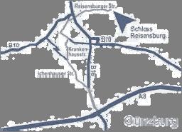 fahrplanfußweg:vom Bahnhof links in die Siemens-Straße von dort weiter bis zur Dillinger Straße (B10