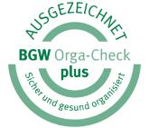BGW Orga-Check plus Förderung Plausibilitätsprüfung der eingereichten Dokumente durch BGW Auszeichnung Sicher und gesund mit System BGW-Card 25 3.