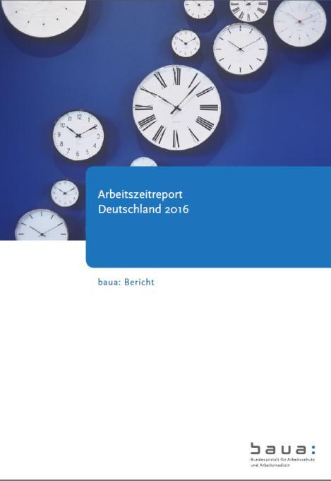 ARBEITSZEITREPORT DEUTSCHLAND 2016 Bestellung von Printversionen oder