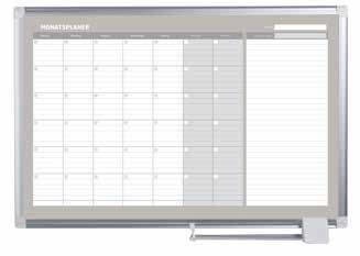 MONATSPLANER Bi-Office Magnetischer Monatsplaner Bereits einen Monat im Voraus planen: Nutzen Sie Ihre Zeit effizient, planen Sie Meetings und Urlaube Magnetische, trocken abwischbare Oberfläche