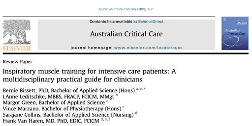 K, Wang J, Neeman T, Mitchell I, Bissett B. Mobilisation is feasible in intensive care patients receiving vasoactive therapy: An observational study. Aust Crit Care. 2018 Apr 24.