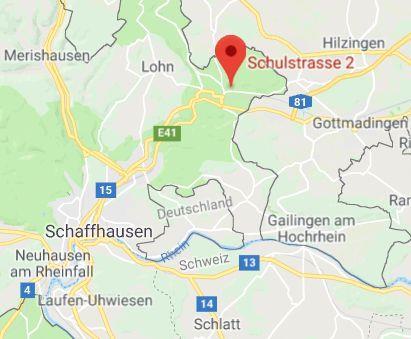 Standort Thayngen Das Zentrum des «Reiat» liegt nordöstlich der Stadt Schaffhausen. Mit rund 5'400 Einwohnern ist Thayngen die drittgrösste Gemeinde des Kantons.