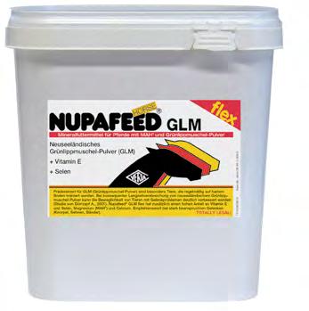 In Nupafeed GLM flex sind die hochwertigen Grünlippmuscheln in pulverisierter Form zusammen mit einer Mineralfuttermischung enthalten.