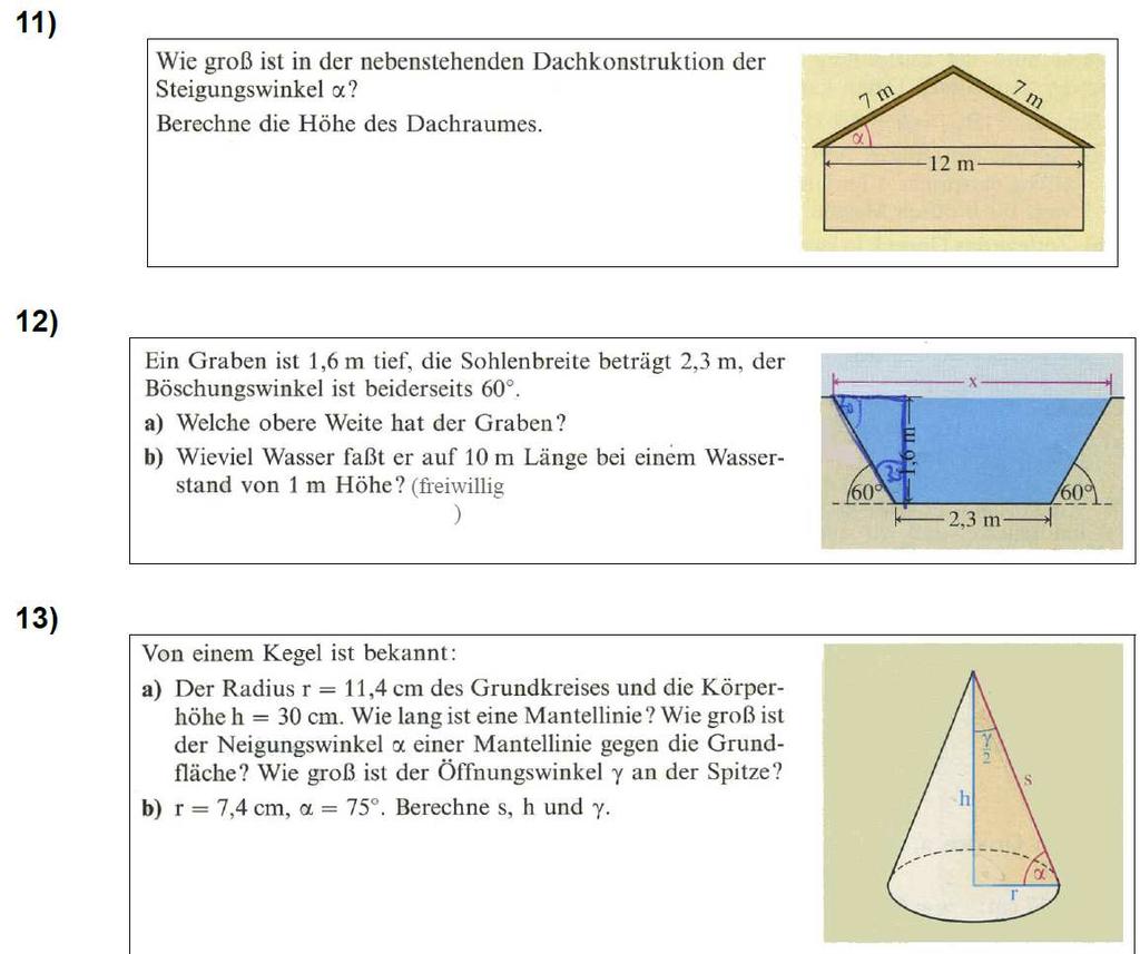 a) Berechne die Länge der Höhe FC. b) Berechne die Größen des Winkels β und γ.