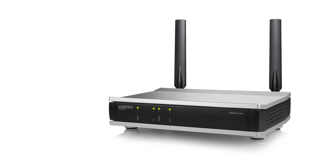 Router & VPN-Gateways LANCOM 730-4G+ Die flexible LTE-Netzwerkerweiterung Erweitern Sie Ihre Netzwerkinfrastruktur komfortabel um LTE-Advanced-Fähigkeit und damit um schnelles Internet mit bis 300