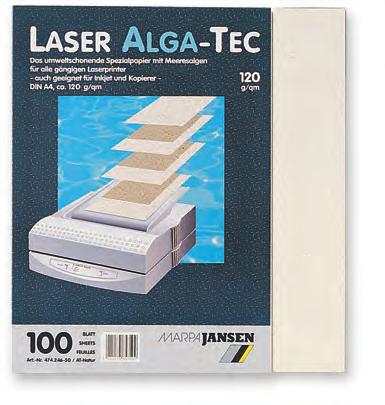 CT-tecno 72 CT-beige 73 CT-braun LASER ALGA-TEC 120 g/m², chlorfrei, säurefrei, auch Inkjet-geeignet Paper for