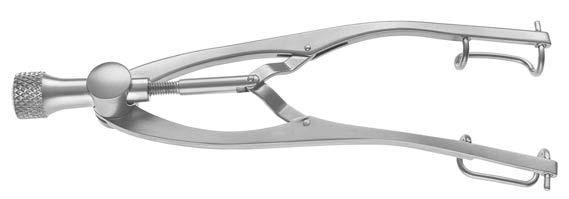 Schraube, 80 mm Eye speculum, with screw controlled opening and closing, 3 1 / 8 inch 400-490-001 klein, 70 mm/small, 2 ¾ inch