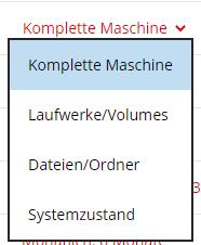 6 / 12 Backup-Quelle Komplette Maschine: inklusive Betriebssystem, gesichert und im Originalzustand wiederhergestellt werden.