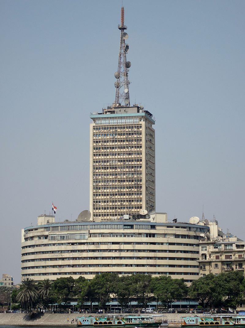 Maspiro Building (Hauptquartier der Ägyptischen Radio- und Fernsehunion ERTU), nördlich des Tahrir-Platzes