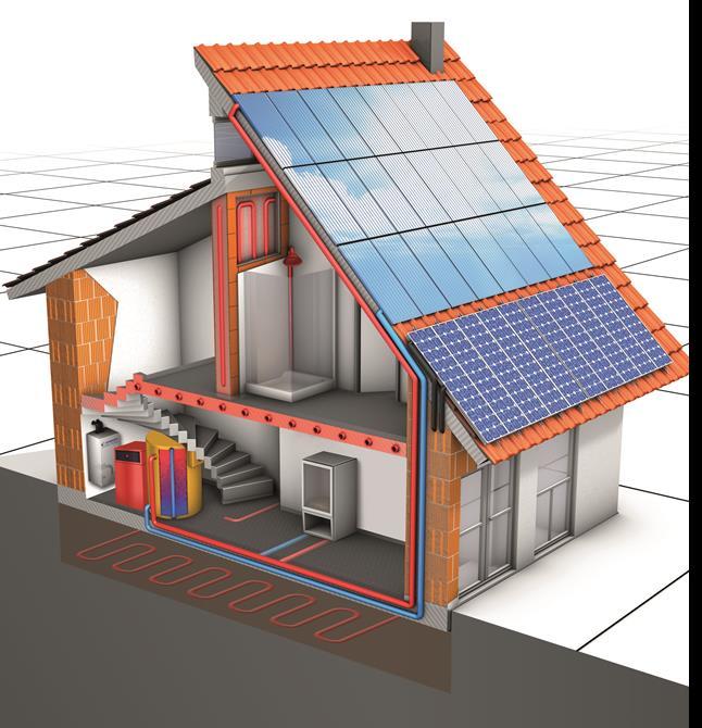 Sonnenhaus mit Bauteilaktivierung und Biomasseheizung 3.