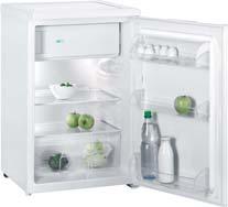 Tischkühlschränke 55 cm mit Gefrierfach TP 1414-20 SwingDesign, Kühlteil: Glas-Abstellflächen, Abstellborde mit Flaschen- und Konservenhalter, 1 Obst- und Gemüseschublade, Eierbehälter, Gefrierteil: