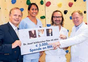 für die Besucher. Fazit des 10 Tages waren über 1200 Euro für die kleinen PatientInnen des REKIZ.