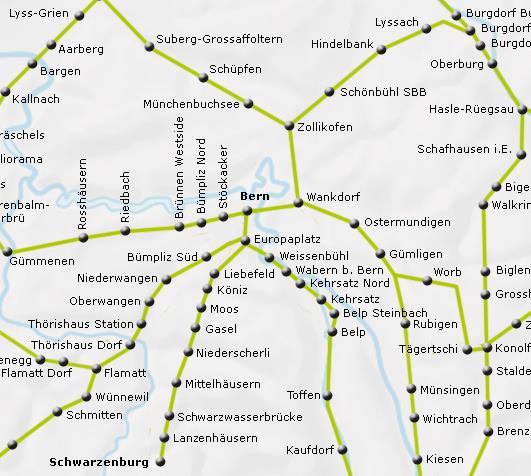 Resultat Standortevaluation Neubau in Riedbach (Moosacher) Nähe zum Bahnhof/Knoten Bern Liegt nicht an Transitachse mit schwer abschätzbarem Verkehrswachstum Linie