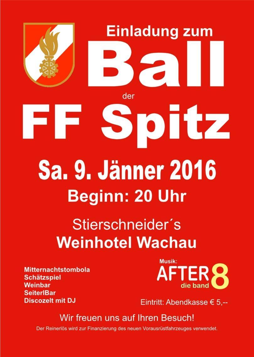 Feuerwehrball 2016 12/12/2015 Veranstaltungen Wie schon die Jahre zuvor