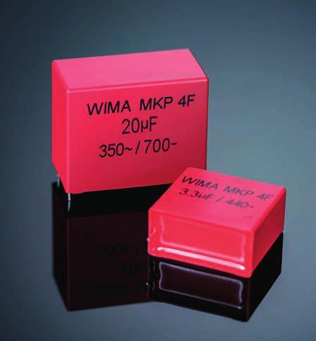 WIMA Filterkondensatoren sind auf Basis einer verlustarmen Polypropylenfolie aufgebaut und weisen bei hohen Frequenzen eine hohe Wechselstrombelastbarkeit sowie niedrige ESL- und ESR-Werte aus.