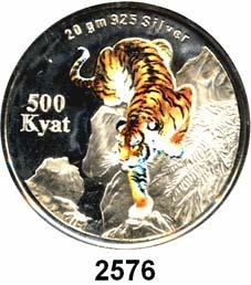 185 Myanmar 2576 500 Kyat 1998. Jahr der Erde mit dem Tiger Schön 25 bis 27. KM 52 bis 54. SATZ 3 Stück. Im Originaletui.