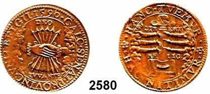 000,- Medaillen Niederlande 2580 Jeton 1590 (Cu), Dordrecht, der Vereinigten Provinzen zur Wahl des Prinzen Moritz von Nassau - Oranien zum