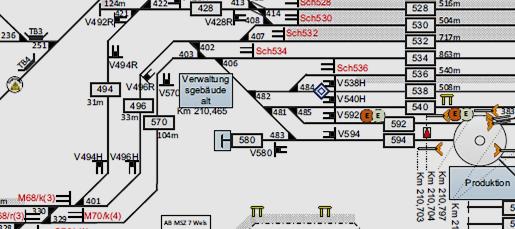 10111 10112 10102 10112 10111 Abbildung 2 Skizze Betriebsstellen einschließlich der Nachbarbahnhöfe (Quelle IM) Der Bf Wels Vbf ist mit einer Sicherungsanlage der Bauart Elektronisches Stw (Elektra)