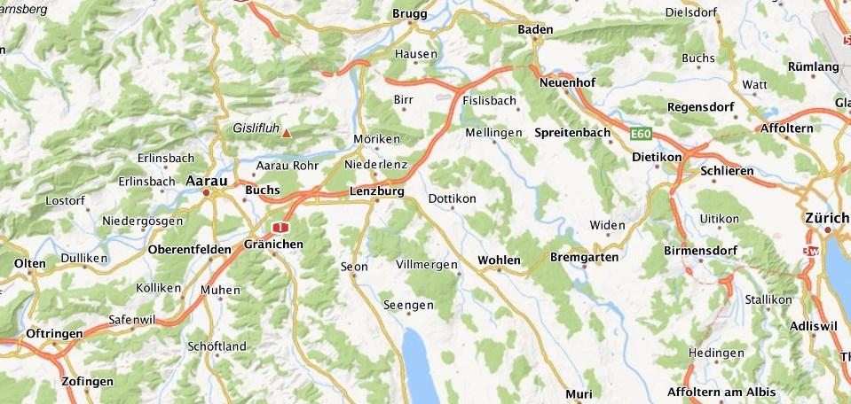 Verkehrsanbindung Verkehrslage Lenzburg liegt an der Autobahn A1 Zürich - Bern. So kann Zürich in 40 Minuten sowie Basel und Bern in etwa einer Stunde erreicht werden.