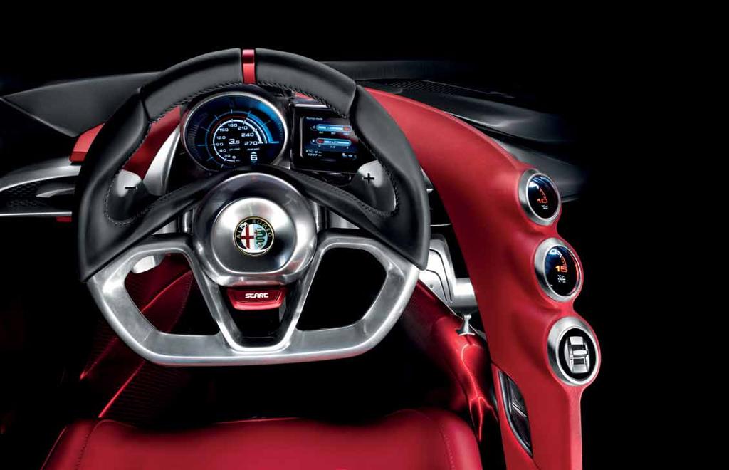 Alfa Romeo 4C concept Rennstrecken-Emotionen im täglichen StraSSenverkehr. Agilität und Sportlichkeit ohne übertriebene Leistung. Kompakte Maße (2 schlichte Sitzplätze auf ca.