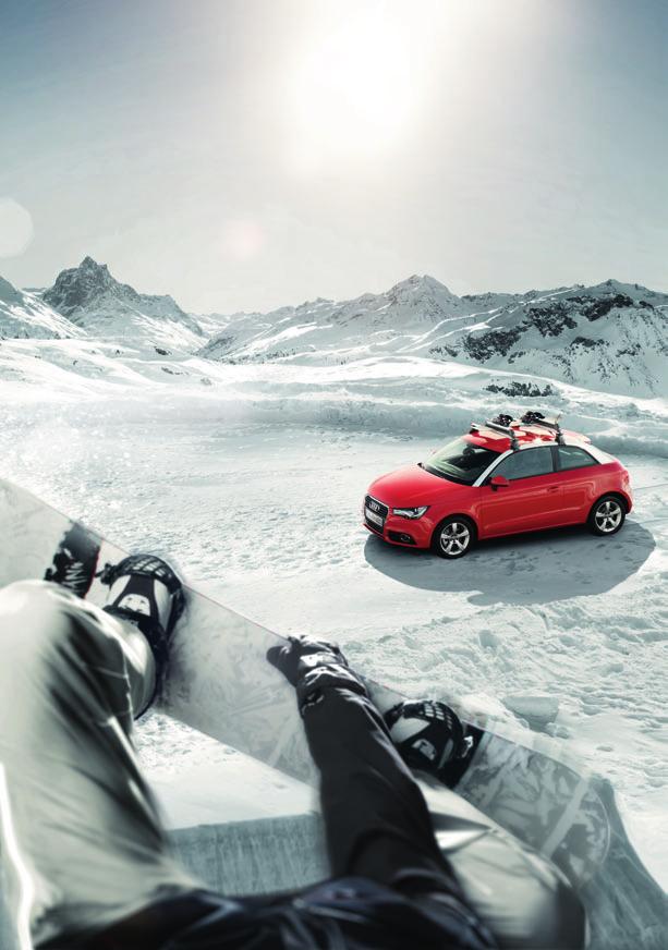 Audi Service Audi Top Service ist: wenn die Aussichten für den Winter perfekt sind. Audi Ski- und Snowboardhalter.