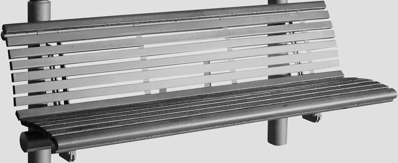 Bänke Systemsitzbank T YP 2 UELZEN Werkstoff Farben Ausführung Gestell aus Stahlprofilen, feuerverzinkt und farbbeschichtet Sitzfläche und Lehne aus wetterfestem europäischen Leimholz, Eiche oder
