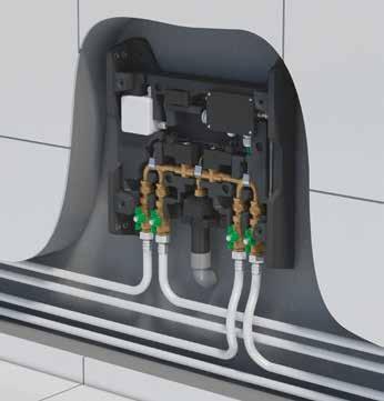 Uponor Smatrix Aqua PLUS Spülstation S-Press für die automatisierte Hygiene-Spülung von Durchschleif- Ringinstallationen, Abwasseranschluss DN 40, konfigurierbar über Funkverbindung mit USB-Empfänger