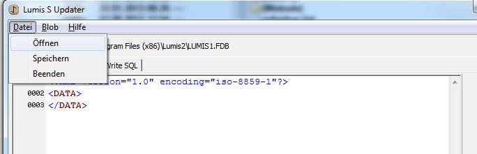 C:\Programme\Lumis2\) und öffnen sie die Datei Lumis_S_Updater.