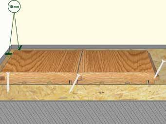 Unterkonstruktion: 20 mm (Glattkant oder Staffelaufbau) 1. Vorbereitung: Der Untergrund muss fest, eben und trocken sein.