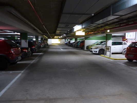 Weg zwischen Parkplatz und Parkautomaten Stufe vor Parkautomaten Breite des Weges: 230 cm Länge des Weges: 100 m Der Weg ist von der Oberflächenbeschaffenheit her