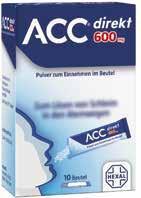 ACC direkt 600 mg Pulver zum Einnehmen im Beutel 10 Stück statt 8,97 1) 7,48 Sollten
