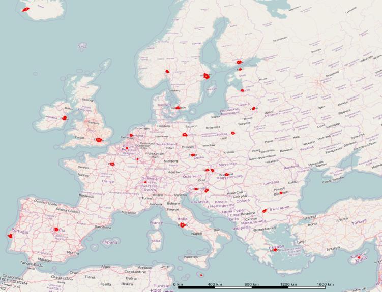 GAF Elevation Suite Urban Atlas 3D 3D Höheninformationen für Blockbebauungen 31 Hauptstädte in der EU + EFTA Länder äußerst heterogene Städte