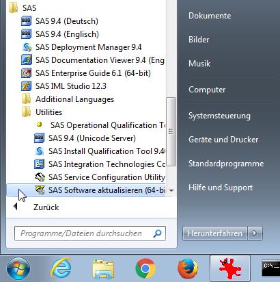 'Utilities' > 'SAS Software aktualisieren': Abbildung 13 Lizenzdateien (setinit, SAS Installation Data)