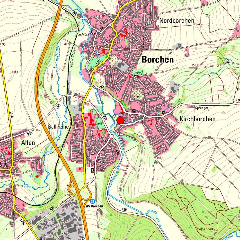 Einleitung Lage des Plangebiets Das Plangebiet (Flur 4/ Flurstücke 611, 794, 1173) liegt im Ortsteil Kirchborchen und umfasst ca. 0,51 ha.