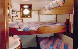 25 m) oder mit 2 unteren Betten 1-Bett- Kabine = Kabine zur
