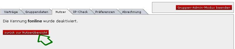 Es erscheint die Meldung Der Benutzername ist bereits vergeben bzw. reserviert. Eine Reaktivierung ist derzeit nur über die Ex-und Importfunktion vorgesehen.