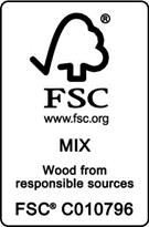 aus umwelt- und sozialverträglich bewirtscha=eten Wäldern verwendet wird, unabhängig zerfiziert nach den strengen Richtlinien des FSC.