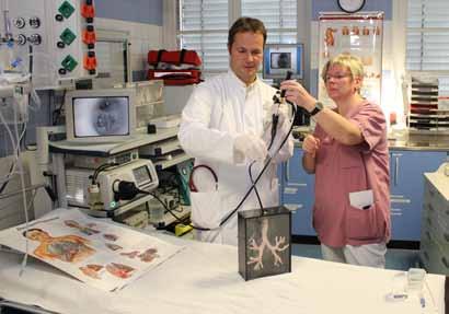 Gemeinsam mit der HNO-Klinik werden auch Bronchoskopien zur entfernung von Fremdkörpern aus den luftwegen durchgeführt.
