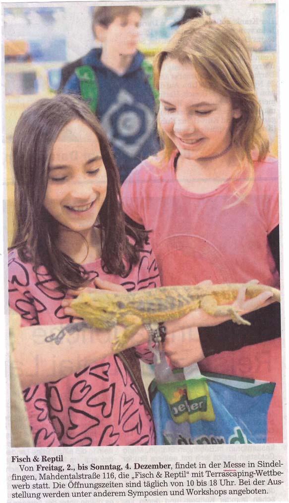 Thema / : Fisch & Reptil 2016 Sindelfinger Zeitung / Böblinger