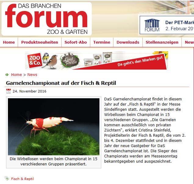 Thema / : Fisch & Reptil 2016 Das Branchen-Forum Zoo & Garten