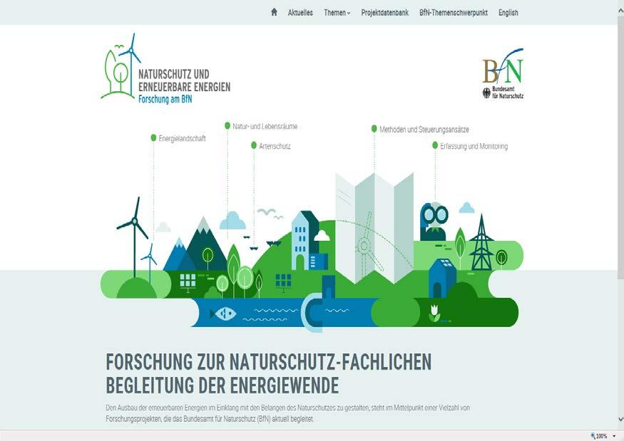 Naturschutzbegleitforschung der Energiewende Kenntnisse über Auswirkungen der erneuerbaren Energien verbessern Energiewende gestalten - planerischer