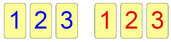 Aufgabe 66: In einem Stapel spezieller Spielkarten gibt es Karten mit den Aufdrucken 1, 2 oder 3.