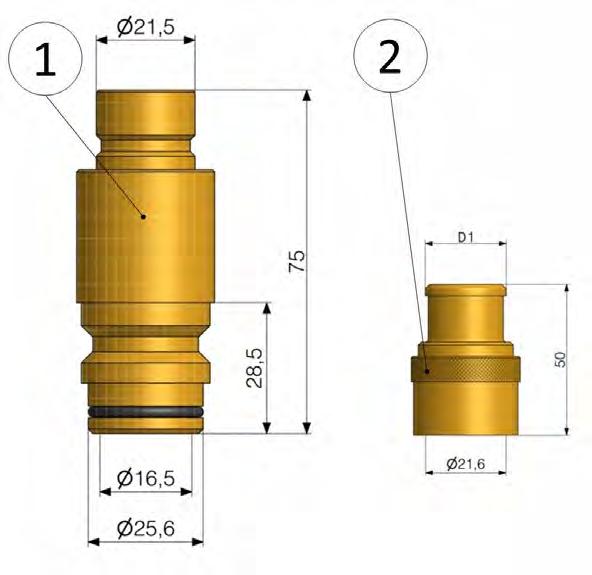 Füller-Anschluss Typ C Schlauch-Durchmesser 21-25 mm 59.00.10.50 Artikel-Nr. / # Pos.